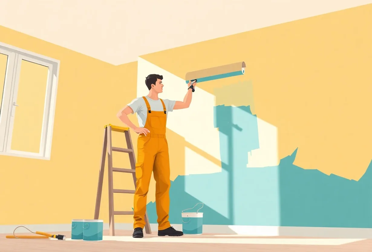 Peintre Laxou 54520 en intervention sur un chantier
