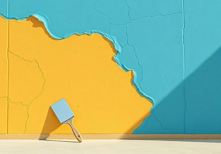 Ponçage et rebouchage des fissures avant mise en peinture